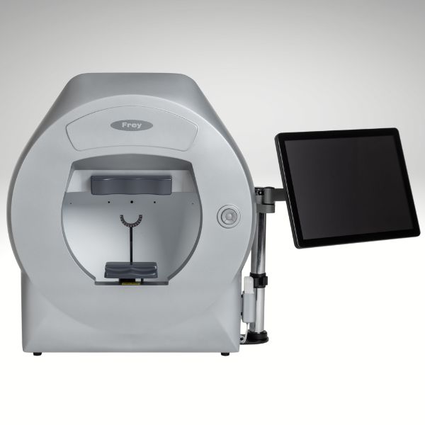 imagen con fondo gris de campimetro FREY