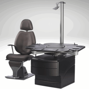 Fotografía en color sobre fondo gris de unidad refracción modelo Vintage de CSO